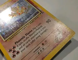 Pokemon TCG Blaine's Moltres 1/132 Gym Heroes Holo Heavily Played - Image 3
