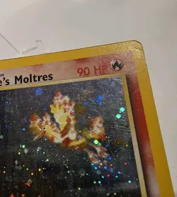 Pokemon TCG Blaine's Moltres 1/132 Gym Heroes Holo Heavily Played - Image 5