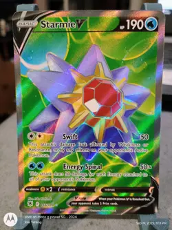 Pokemon TCG Starmie V (Full Art) Ultra Rare SWSH10: Astral Radiance 166/189 NM - Image 1