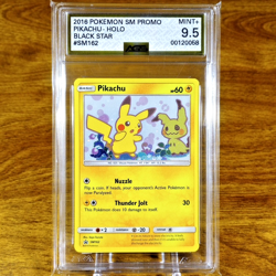 Pokemon Sun & Moon Black Star Promo Pikachu SM162 AGS Mint+ 9.5 Holo 2016 - Image 1