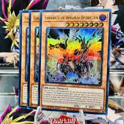 3x Yugioh Playset Gandora-G the Dragon of Destruction MP25-EN177 Ultra Rare NM - Image 1