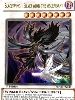 yugioh Blackwing - Silverwind the Ascendant SOVR-EN041 1st Ultra Near Mint - Image 2