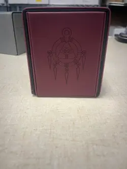 Ultra Pro Yu-Gi-Oh! Burgandy Millennium Ring Alcove Flip Deck Box red yugioh POD - Image 2