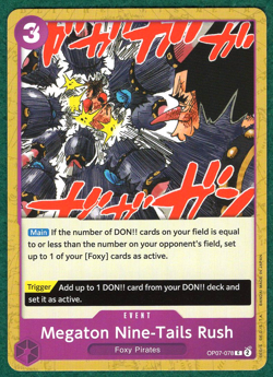 Megaton Nine-Tails Rush - 500 Years in the Future OP07-078 - One Piece CCG Card - Image 1