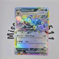 Umbreon EX Pokemon TCG Prismatic Evolutions Double Rare Holo Card 060/131 - Image 1