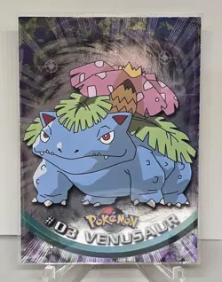 1999 Venusaur #03 Pokemon Topps TV Animation Edition Holo FOIL Card NM/M - Image 1