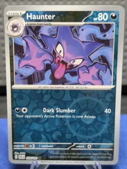Pokemon TCG Haunter Paldean Fates Reverse Holo Card 056/091 Common - Image 1