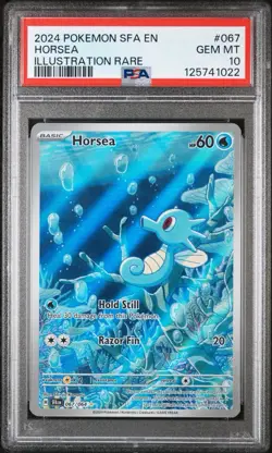 Horsea #067 Illustration Rare Scarlet & Violet PSA 10 GEM MINT Pokemon Card TCG - Image 1