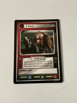 Star Trek CCG Personnel Klingon Kamok Black Boarder Card - Image 1