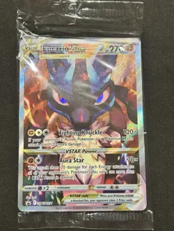 Pokemon TCG Lucario VSTAR SWSH291 Sword & Shield Promo Holo Card Sealed - Image 1