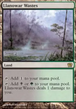 1x Llanowar Wastes Moderate Play MTG Magic - Kid Icarus - - Image 1