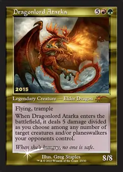1x Dragonlord Atarka - Foil Light Play MTG Magic - Kid Icarus - - Image 1