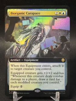 x1 Biorganic Carapace - Foil - Extended Art R MTG Marvel's Spider-Man M/NM - Image 1