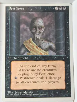 Pestilence - 4th Edition Core Set - Magic the Gathering MTG Nice! - Image 1