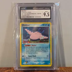 Mantine Reverse Holo 45/109 Pokemon EX Team Rocket Returns CGC 9.5 Mint+ 2004 - Image 1