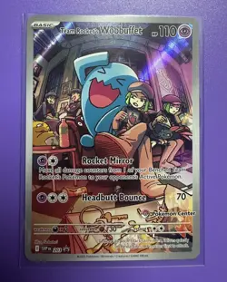 Team Rocket's Wobbuffet SVP 203 Pokemon Center Exclusive Promo - Image 1