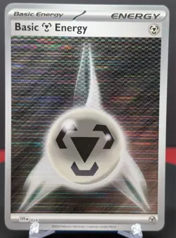 Pokemon SVE EN Basic Energy Metal 024 Black Bolt White Flare Reverse Holo - Image 1