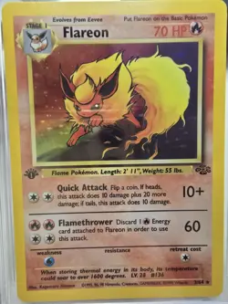 1999 Pokemon Jungle 1ST Edition FLAREON #3 HOLO BGS 8.5 NM-MT - High Sub Grades - Image 3