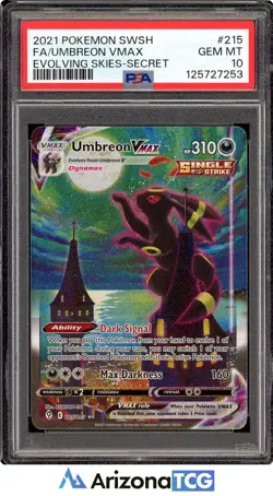 Pokemon 2021 Umbreon VMAX 215/203 Alt Art Evolving Skies GEM MINT PSA 10 - Image 1
