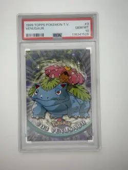 1999 Topps Pokemon T.V. #3 Venusaur PSA 10 (GEM MINT)! - Image 1