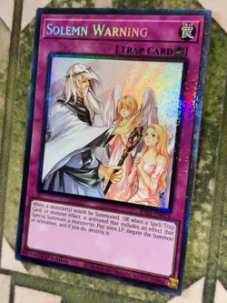 YuGiOh SOLEMN WARNING Prismatic Collector’s Rare RA02-EN078 - Image 1