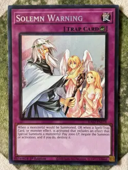 YuGiOh SOLEMN WARNING Prismatic Collector’s Rare RA02-EN078 - Image 2