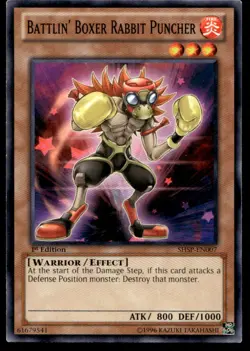 Battlin' Boxer Rabbit Puncher Shadow Specters SHSP-EN007 MP YuGiOh TCG | Buy 10 - Image 1