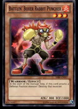 Battlin' Boxer Rabbit Puncher Shadow Specters SHSP-EN007 MP YuGiOh TCG | Buy 10 - Image 1