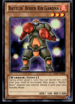 Battlin' Boxer Rib Gardna Shadow Specters SHSP-EN006 MP YuGiOh TCG | Buy 10 Get - Image 1