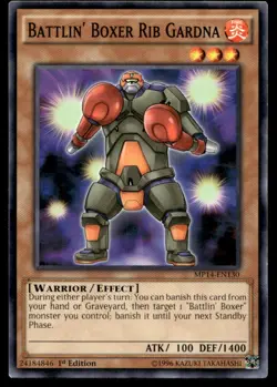 Battlin' Boxer Rib Gardna 2014 Mega-Tins Mega Pack MP14-EN130 MP YuGiOh TCG | Bu - Image 1