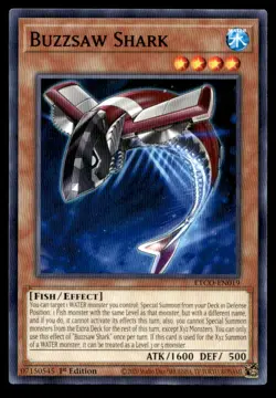 Buzzsaw Shark Eternity Code ETCO-EN019 MP YuGiOh TCG | Buy 10 Get 10 Free - Image 1