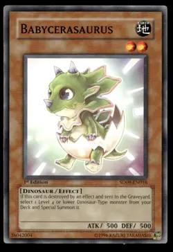 Babycerasaurus Structure Deck: Dinosaur's Rage SD09-EN016 MP YuGiOh TCG | Buy 10 - Image 1