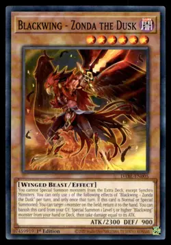 Blackwing - Zonda the Dusk Darkwing Blast DABL-EN005 MP YuGiOh TCG | Buy 10 Get - Image 1