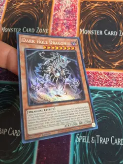 Yugioh Dark Hole Dragon MP24-EN117 Prismatic Secret Rare 1st Edition Near Mint - Image 2
