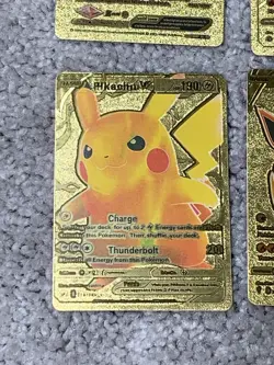 Pokemon Set of 6 Charizard V's,Charmander GX +++Rare Gold Accent Fan Art Cards - Image 5