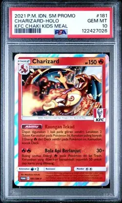 Pokemon Charizard 181/SM-P KFC Kentucky Fried Chicken Promo Card PSA 10 - Image 1