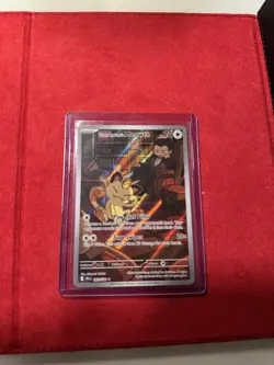 Team Rockets Meowth Destined Rivals Illustration, Rare Near Mint Card 203/182 - Image 1
