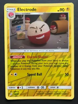 Electrode 39/181 SM Team Up Asako Ito REVERSE HOLO RARE Pokemon Card Near Mint - Image 1