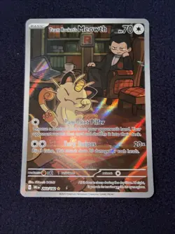Team Rockets Meowth Destined Rivals Illustration Card 203/182 NM - Image 1
