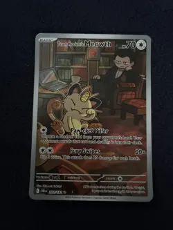 Team Rockets Meowth Destined Rivals Illustration Card 203/182 NM - Image 3