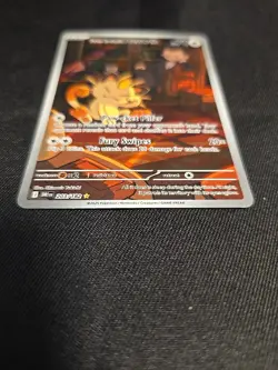 Team Rockets Meowth 203/182 SV10 Destined Rivals Illustrated Card Mint Condition - Image 3