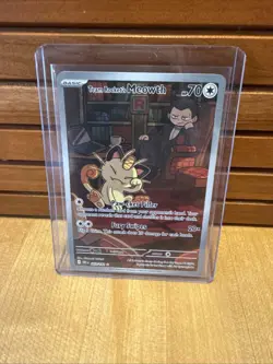 Pokemon TCG Team Rockets Meowth Card 203/182 Destined Rivals Set - Image 1