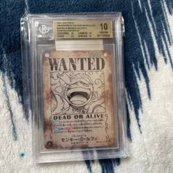 BGS 10 ONE PIECE Card Luffy OP05-119 Wanted Emperors in the New World Japanese - Image 1
