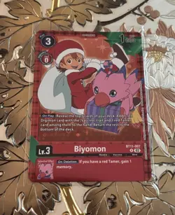 Digimon Card Game Biyomon Alternate Art Foil BT11-007 Winter Holiday - Image 1