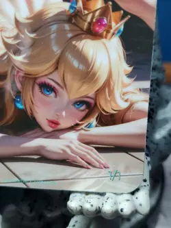 1/1 Only 1 Made Princess Peach Mario Spicy Butt Lonestar Customs Waifu Card - Image 5