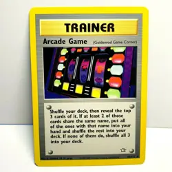Arcade Game Trainer 83/111 Neo Genesis Pokemon Card NON-HOLO RARE WOTC - Image 1