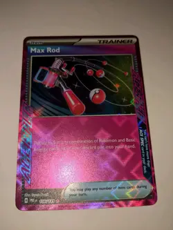 Pokemon TCG 2025 Prismatic Evolutions Max Rod Ace Spec Rare Holo Card #116/131 - Image 1