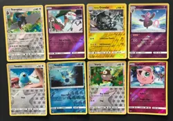 8 X Crimson Invasion SM REVERSE HOLO Pokemon Cards Bundle Jigglypuff Staraptor - Image 1