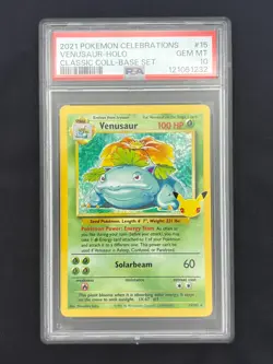 Venusaur 15/102 - Celebrations - Graded PSA 10 GEM MT Pokemon Card - Image 1