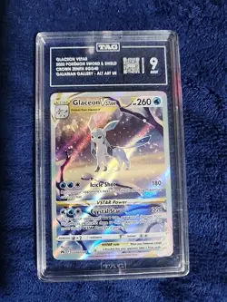 Tag 9 Glaceon VSTAR GG40 Full Art Crown Zenith Pokemon Card 2023 - Image 1